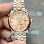 Swiss Copy Rolex Datejust Jubilee 31mm Mid-size Salmon Dial Half Rose Gold Watch 